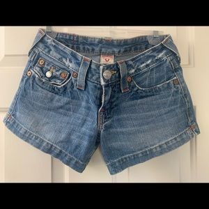 True Religion Jessica Distressed Jean Short